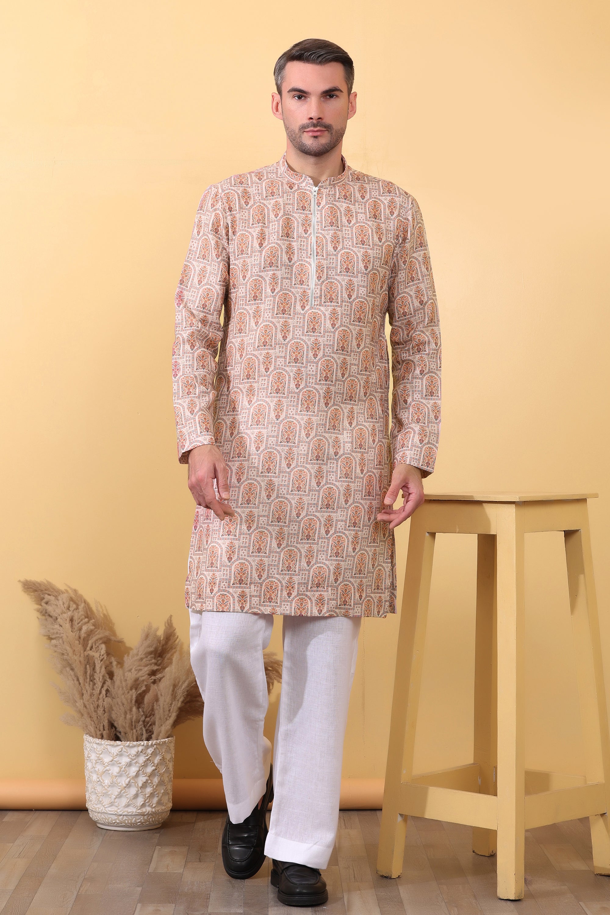 Traditional Kurta for Men - Khadi Linen Ethnic Wear India