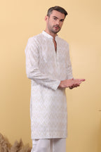 Aariz - Ivory Kurta for Men | Khadi Linen | Kurtaloom