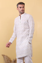 Aariz - Ivory Kurta for Men | Khadi Linen | Kurtaloom