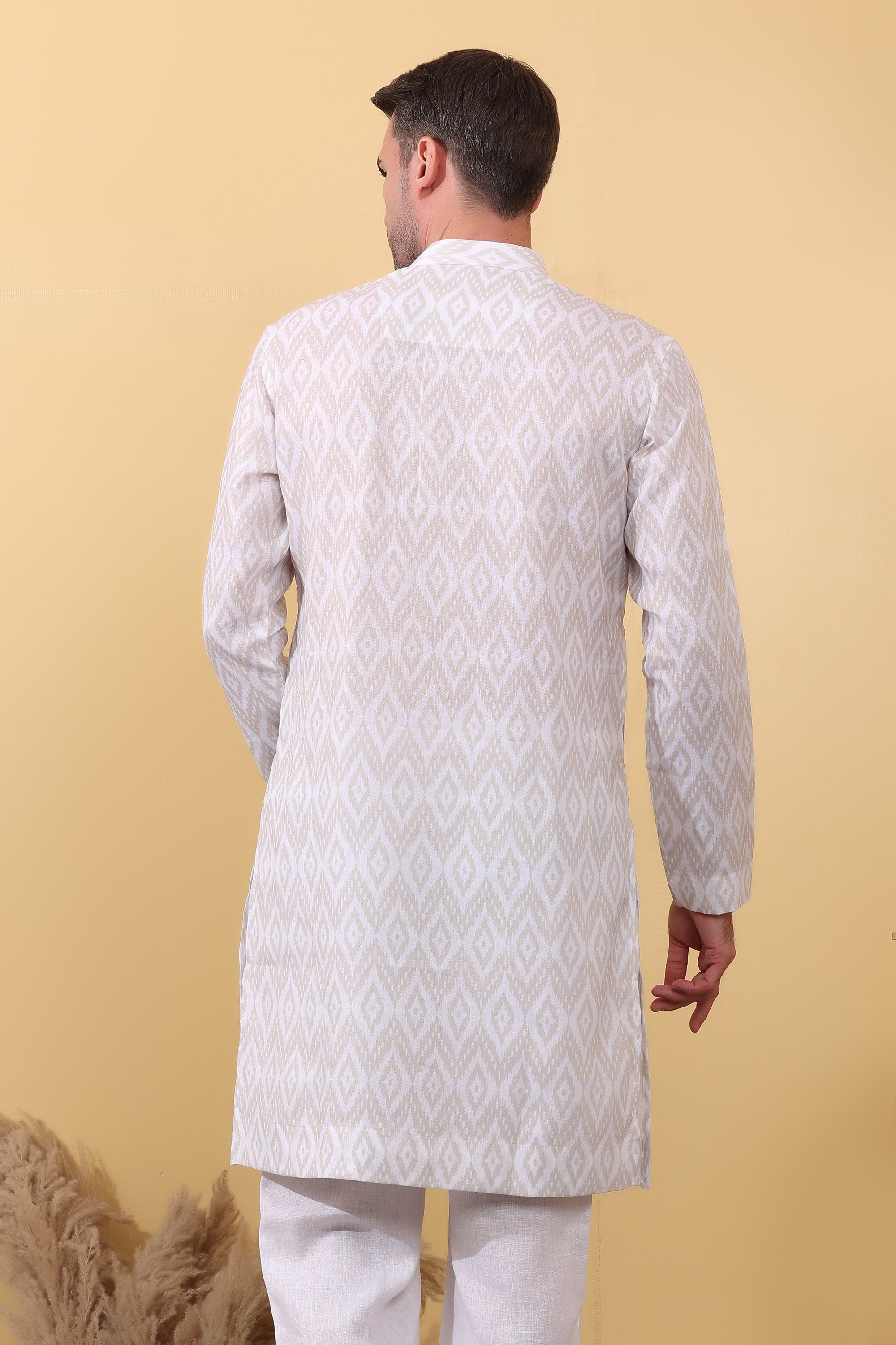 Aariz - Ivory Kurta for Men | Khadi Linen | Kurtaloom