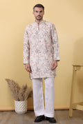Desi Safari - Botanical Print Kurta for Men | Khadi Linen | Kurtaloom