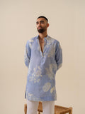 Desi Munda Khadi Kurta Blue - Premium Handcrafted Ethnic Wear for Men
