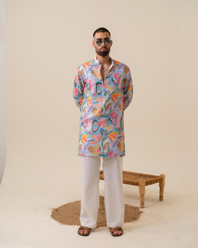 Printed Patiala Multicolored Kurta