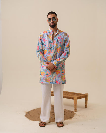 Printed Patiala Multicolored Kurta
