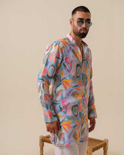 Printed Patiala Multicolored Kurta