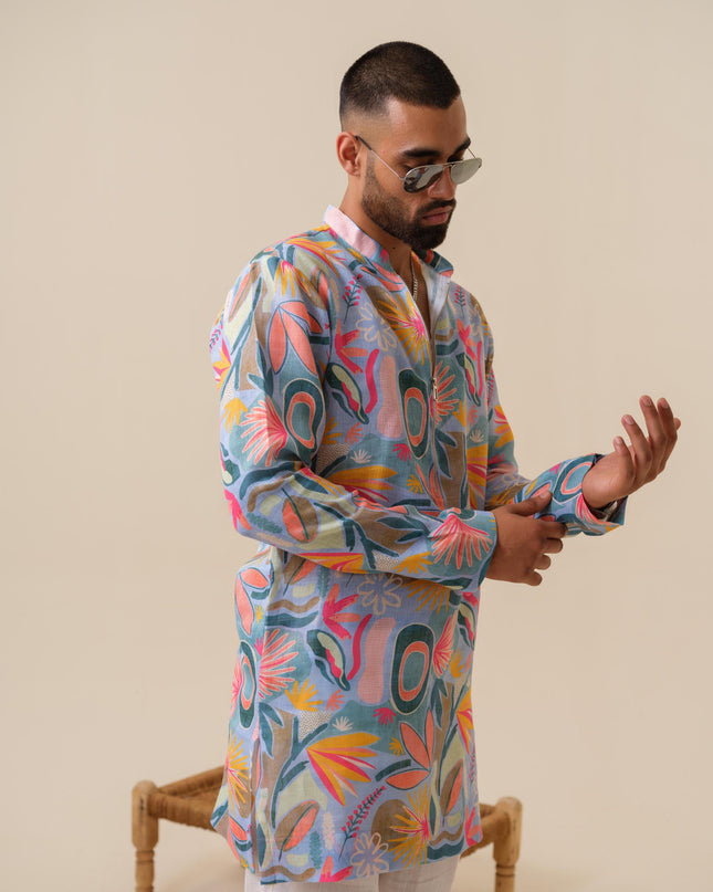 Printed Patiala Multicolored Kurta