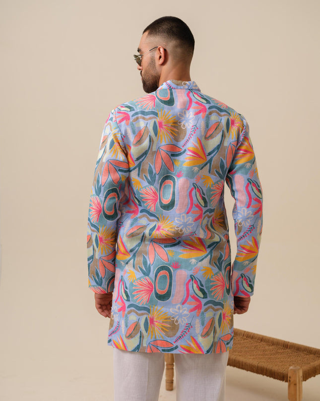 Printed Patiala Multicolored Kurta