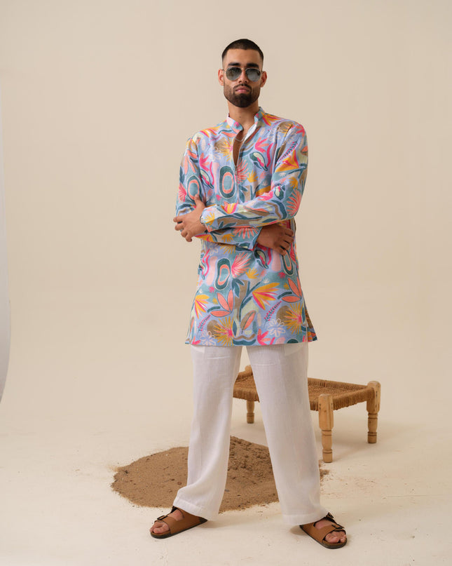 Printed Patiala Multicolored Kurta