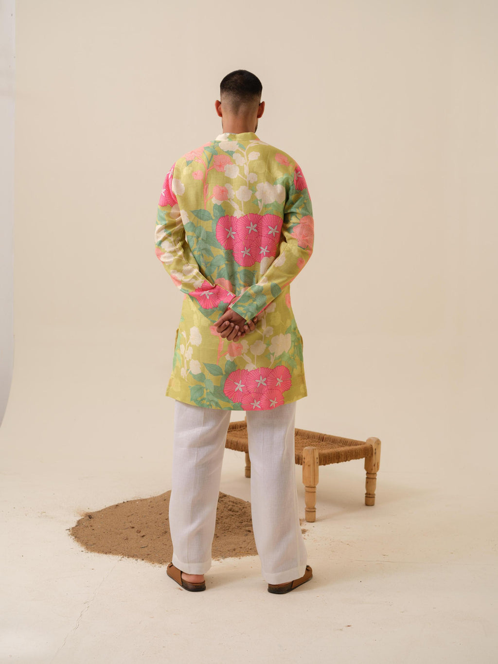 Men's Multicolor Festive Kurta - Satrangi Swag Floral Kurta | Kurtaloom