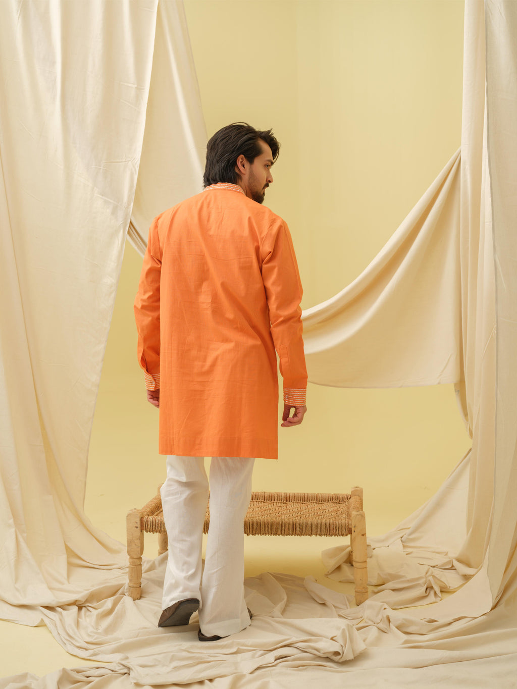 Urban Nawab Kurta (Orange)