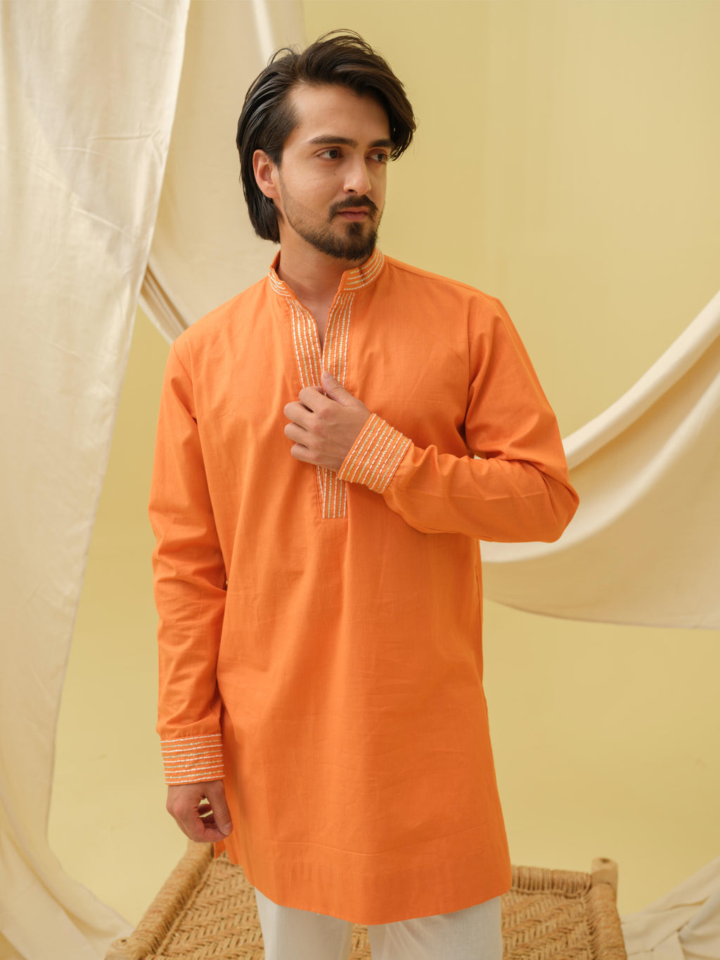 Urban Nawab Kurta (Orange)