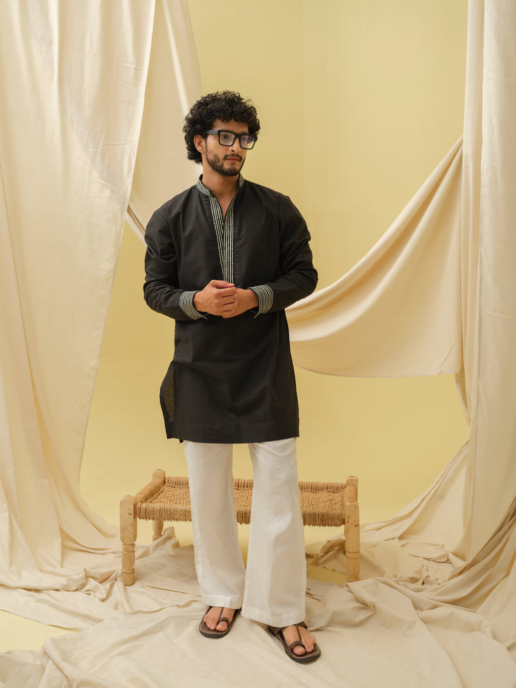 Urban Nawab Kurta (Black)