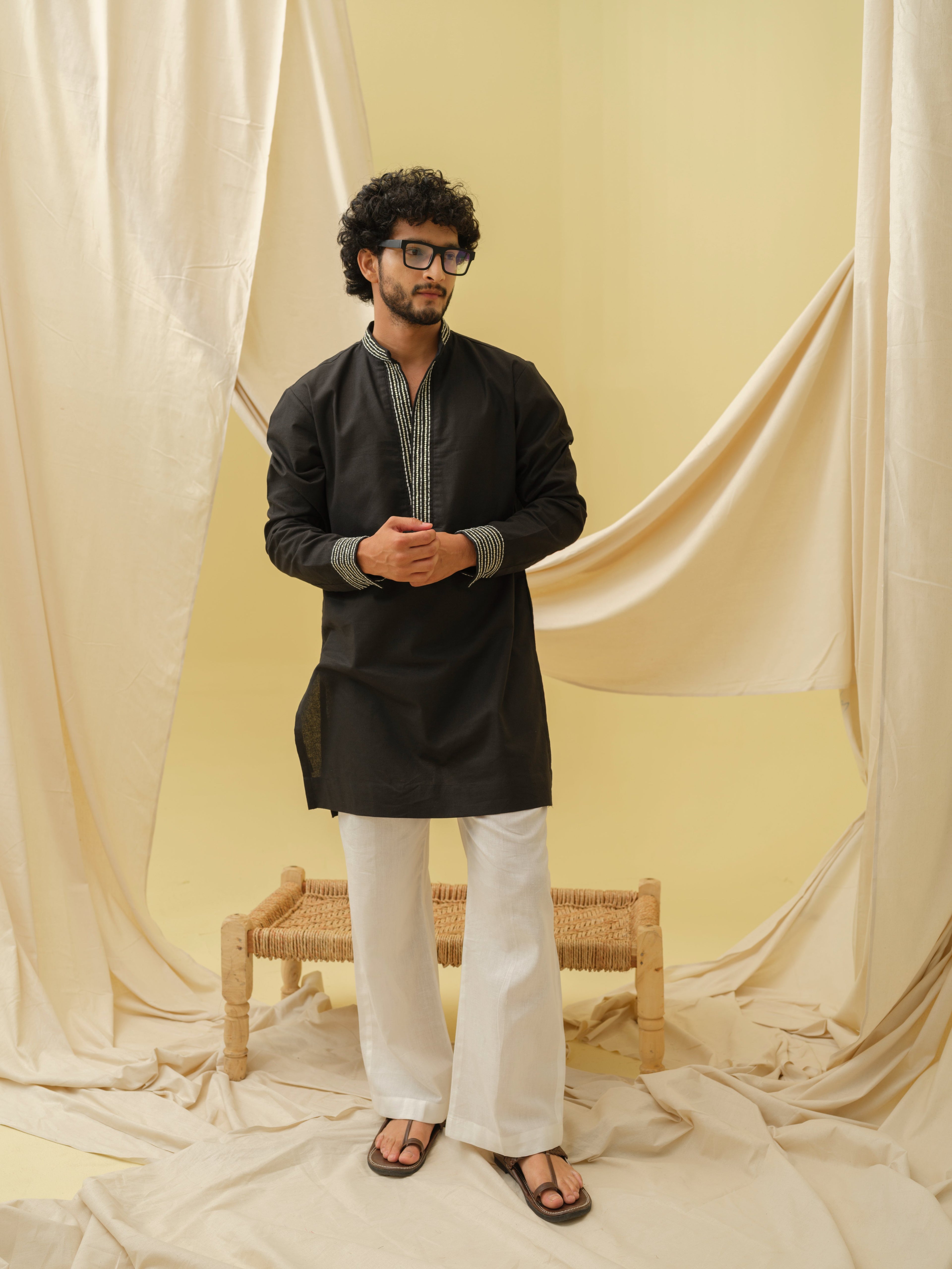 Urban Nawab Kurta (Black)