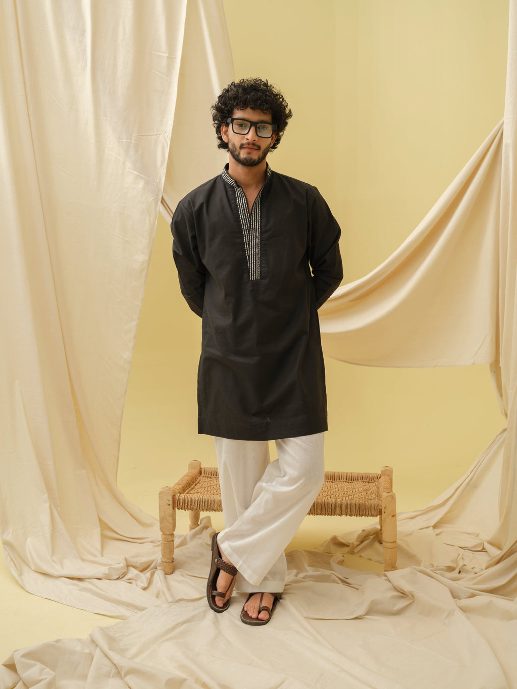 Urban Nawab Kurta (Black)