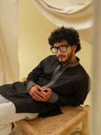 Urban Nawab Kurta (Black)