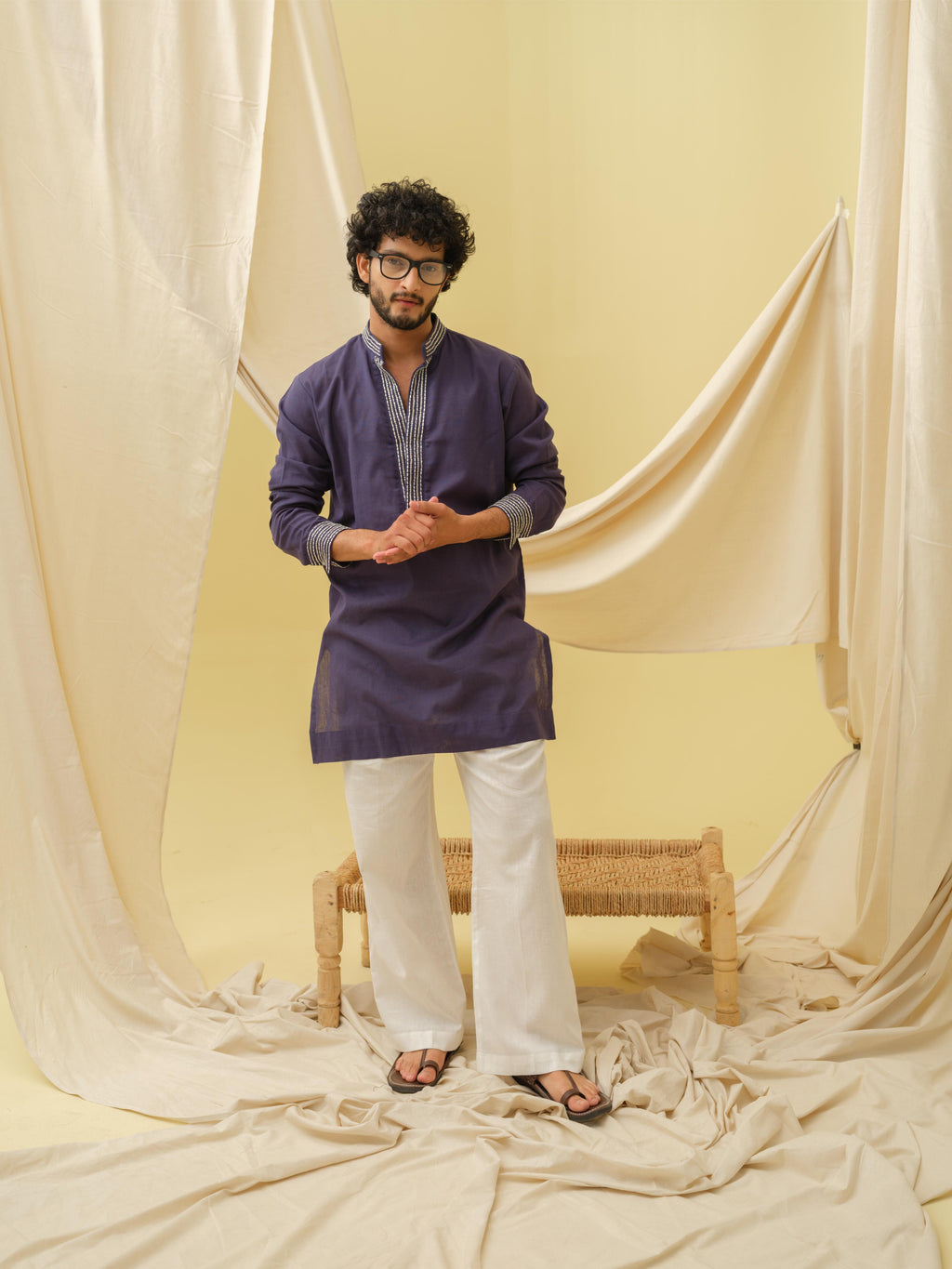 Urban Nawab Kurta (Navy Blue)
