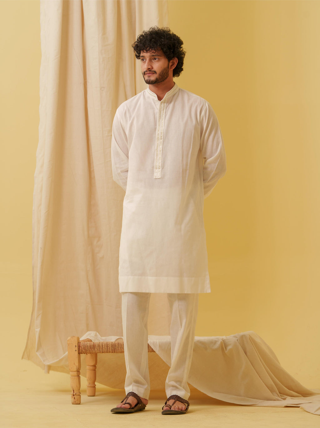 Urban Nawab Kurta (White)