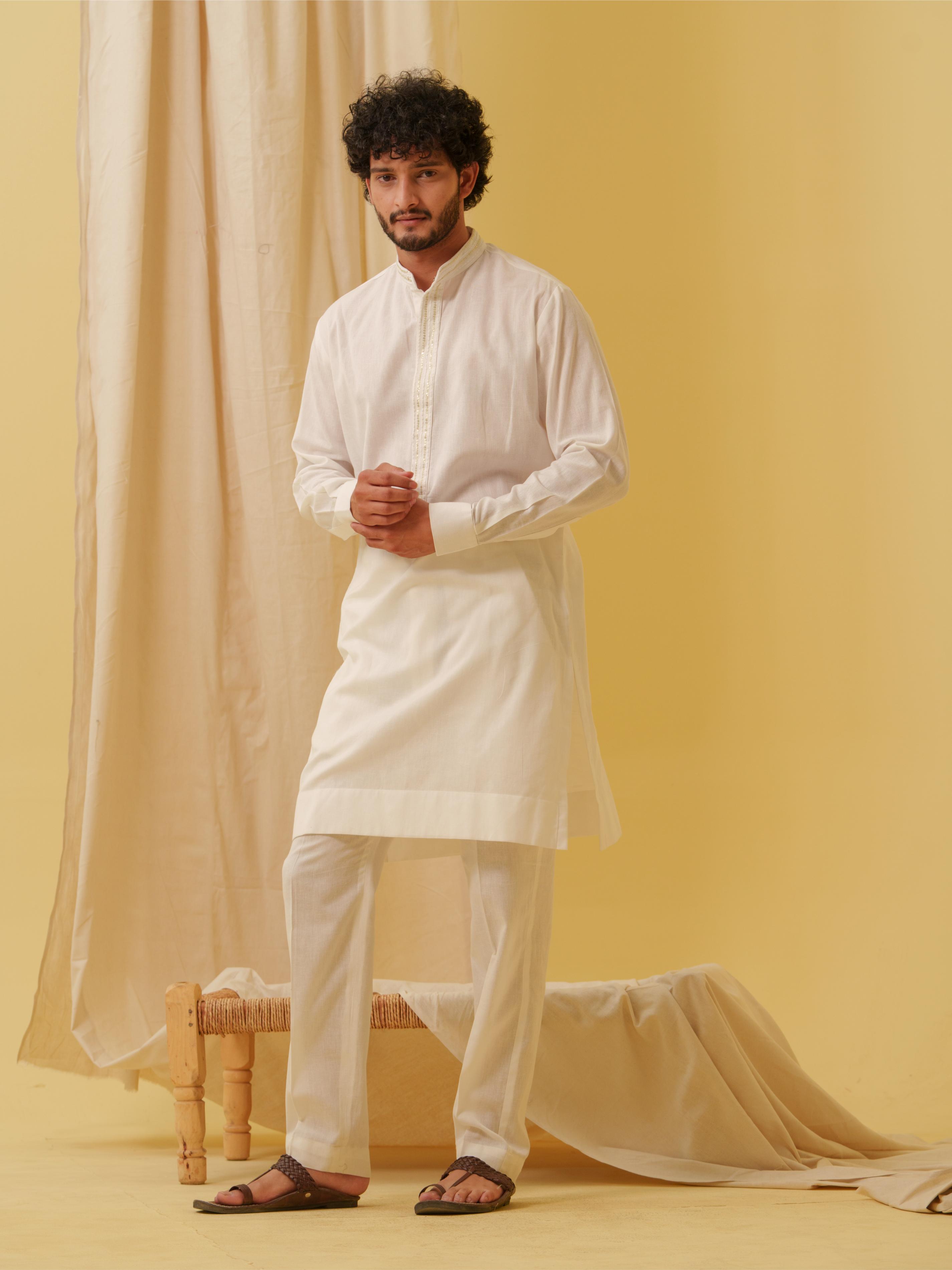 Urban Nawab Kurta (White)