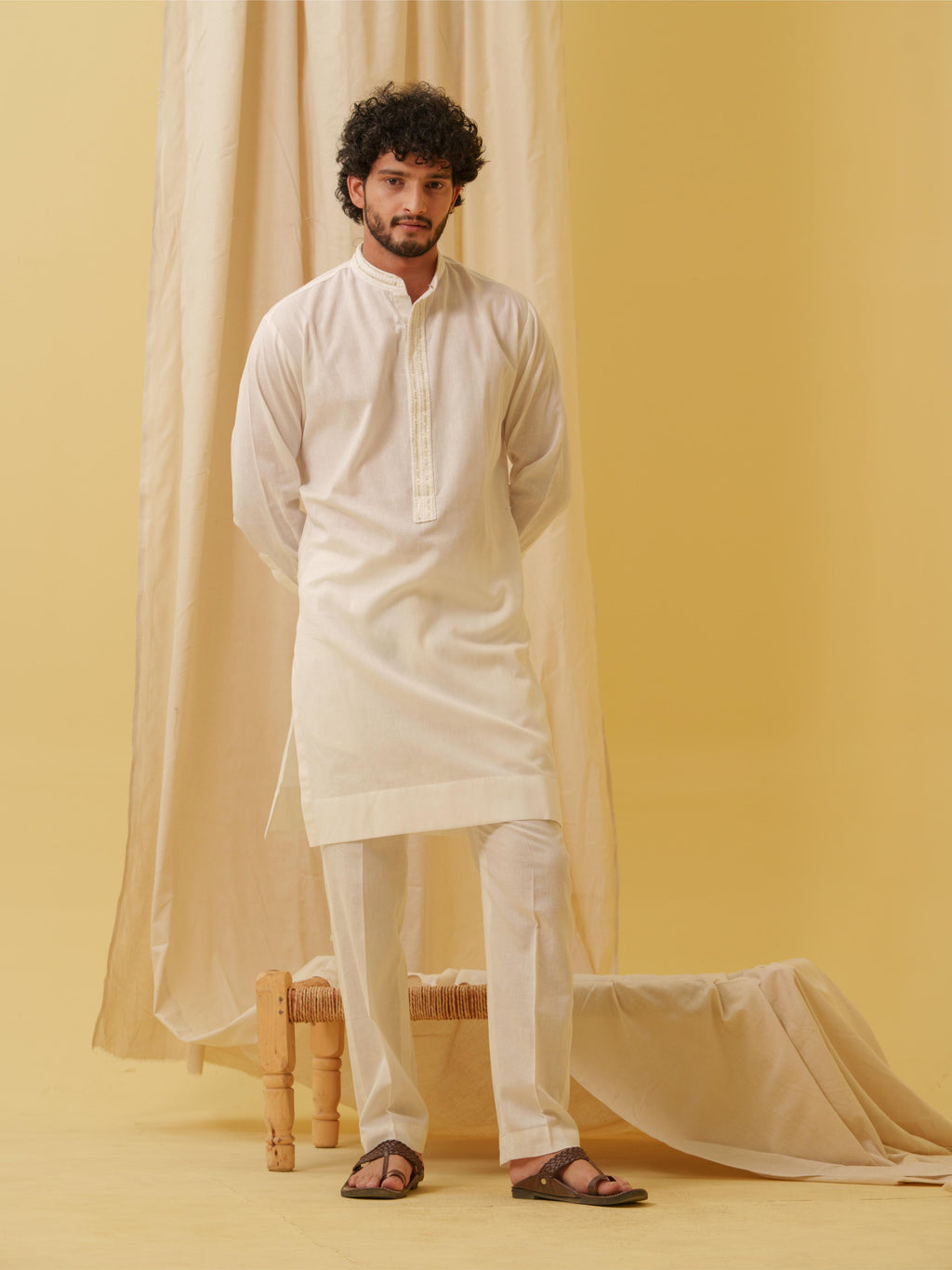 Urban Nawab Kurta (White)