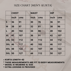 Raees Vibes — Men's Floral Printed Designer Kurta | Khadi Linen Ethnic Wear | Kurtaloom
