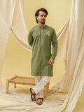 Rajwada Grace Kurta with Motif (Green)