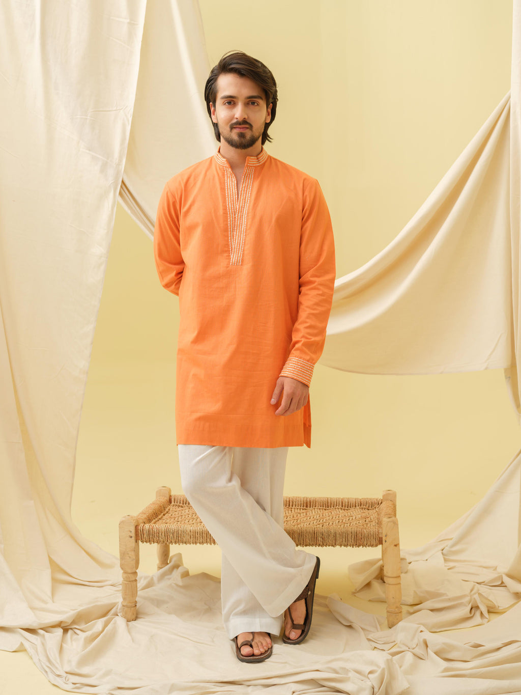 Urban Nawab Kurta (Orange)