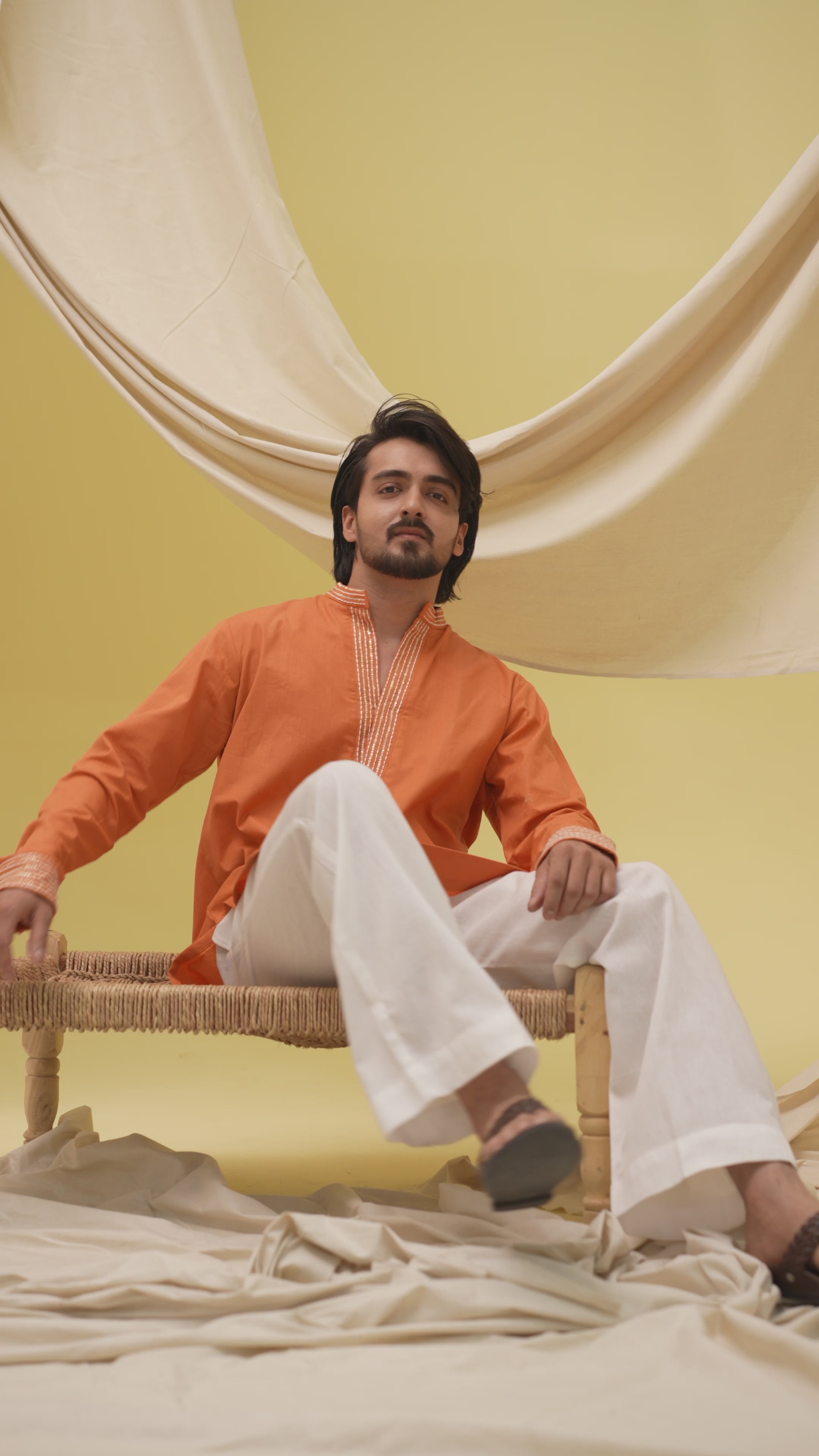 Urban Nawab Kurta (Orange)