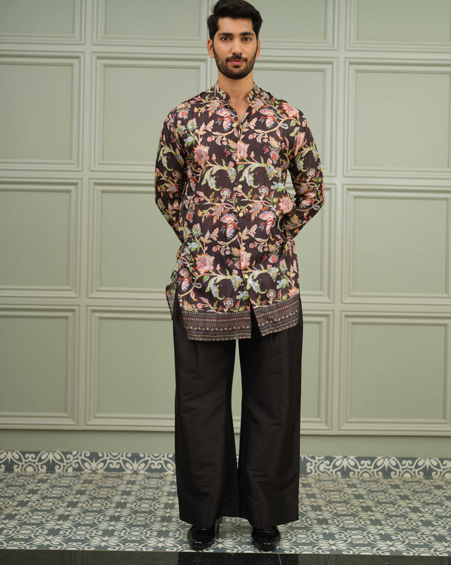 Nawaabi Twist- Printed Kurta For Men
