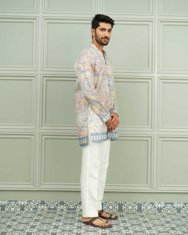 Raja Babu - Printed Kurta For Men